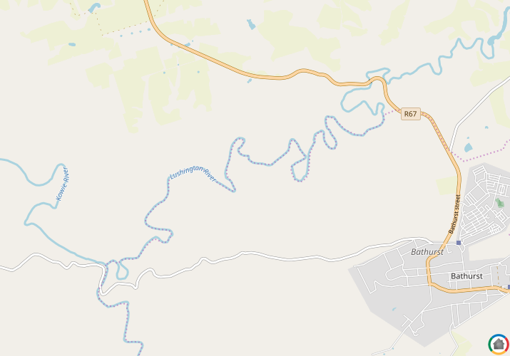 Map location of Bathurst